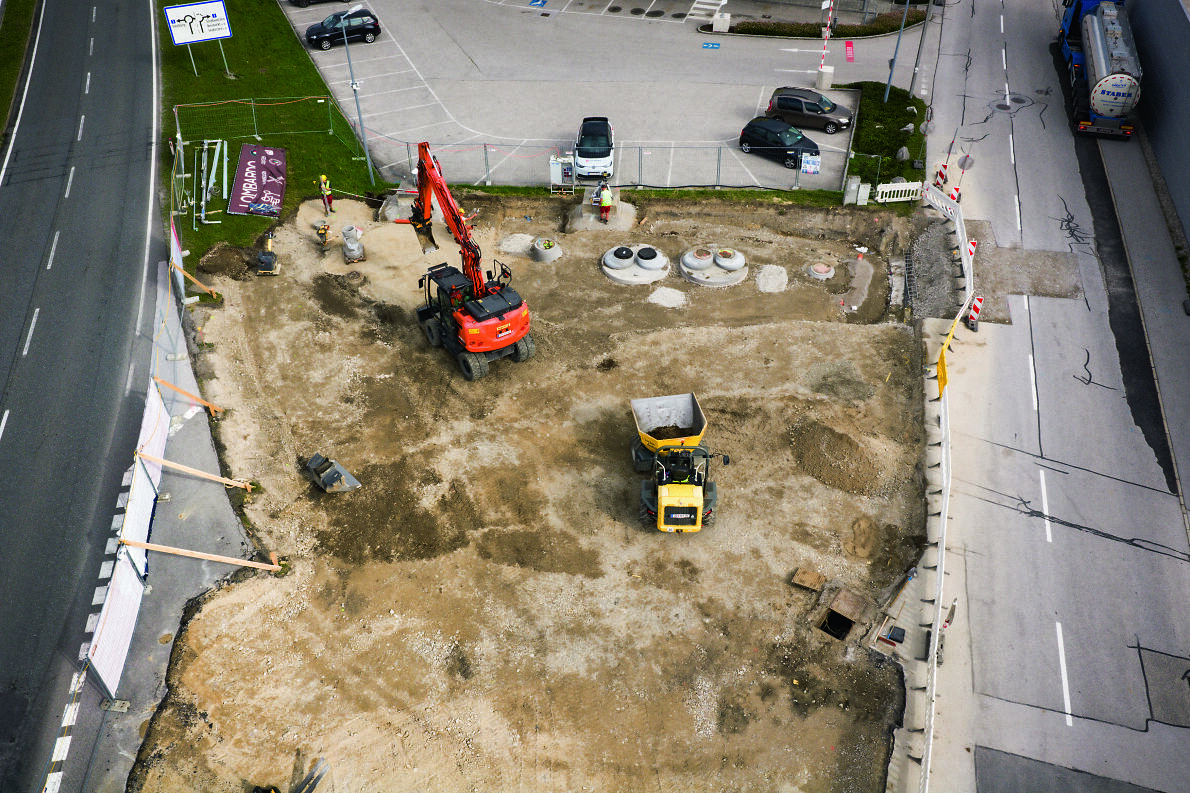 Baustart Ladehub Eugendorf