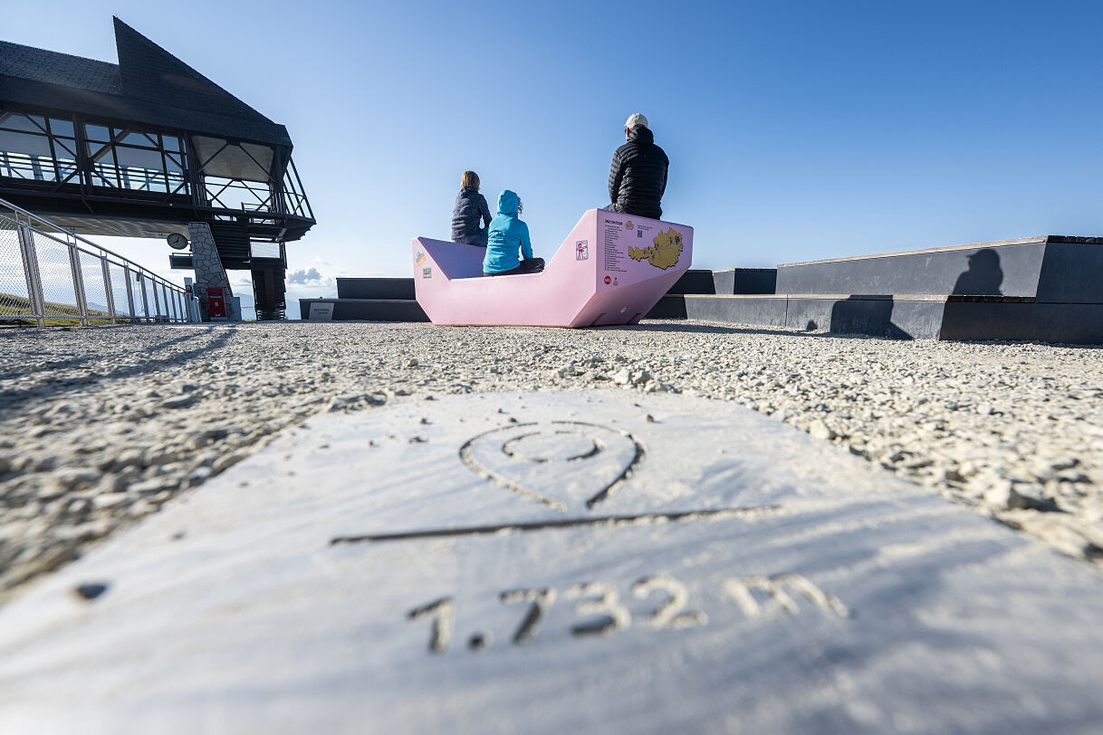 Auf 1.732 Metern Seehöhe angekommen