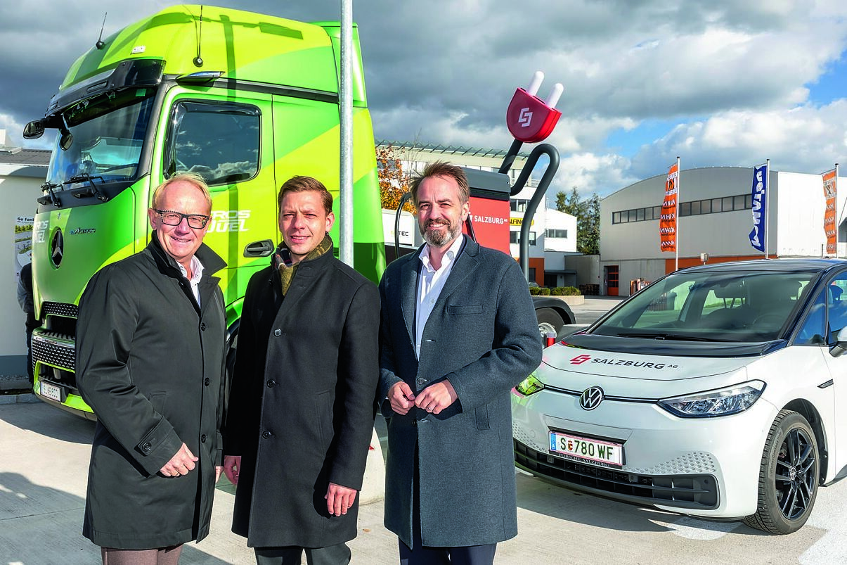 Der neue Ladehub der Salzburg AG in Eugendorf ist eröffnet