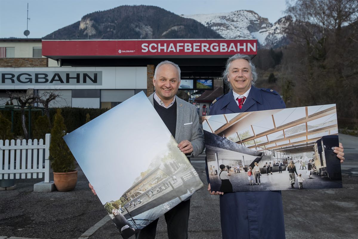 Die Geschäftsführer der Salzburg AG Tourismus Management GmbH Christian Wörister und Mario Mischelin