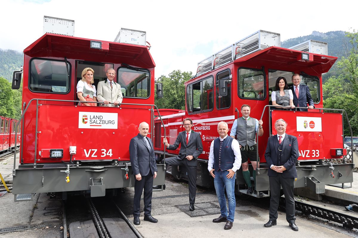 Taufe der Lokomotiven Land Oberösterreich und Land Salzburg
