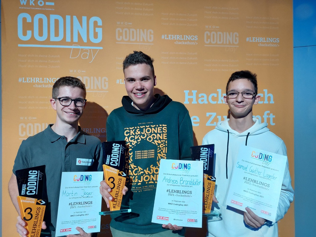 Erfolg für Salzburg AG Lehrlinge bei WKÖ Hackathon